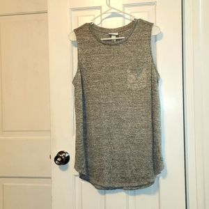Gray sleeveless top